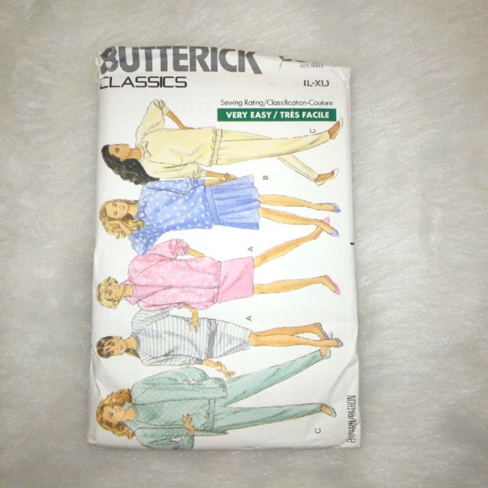 Butterick Classics 6967 Jacket Top Pants Skirt Sz L-XL